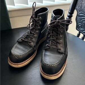Red wing heritage 6 inch black leather classic moc boot 3373 women’s 7